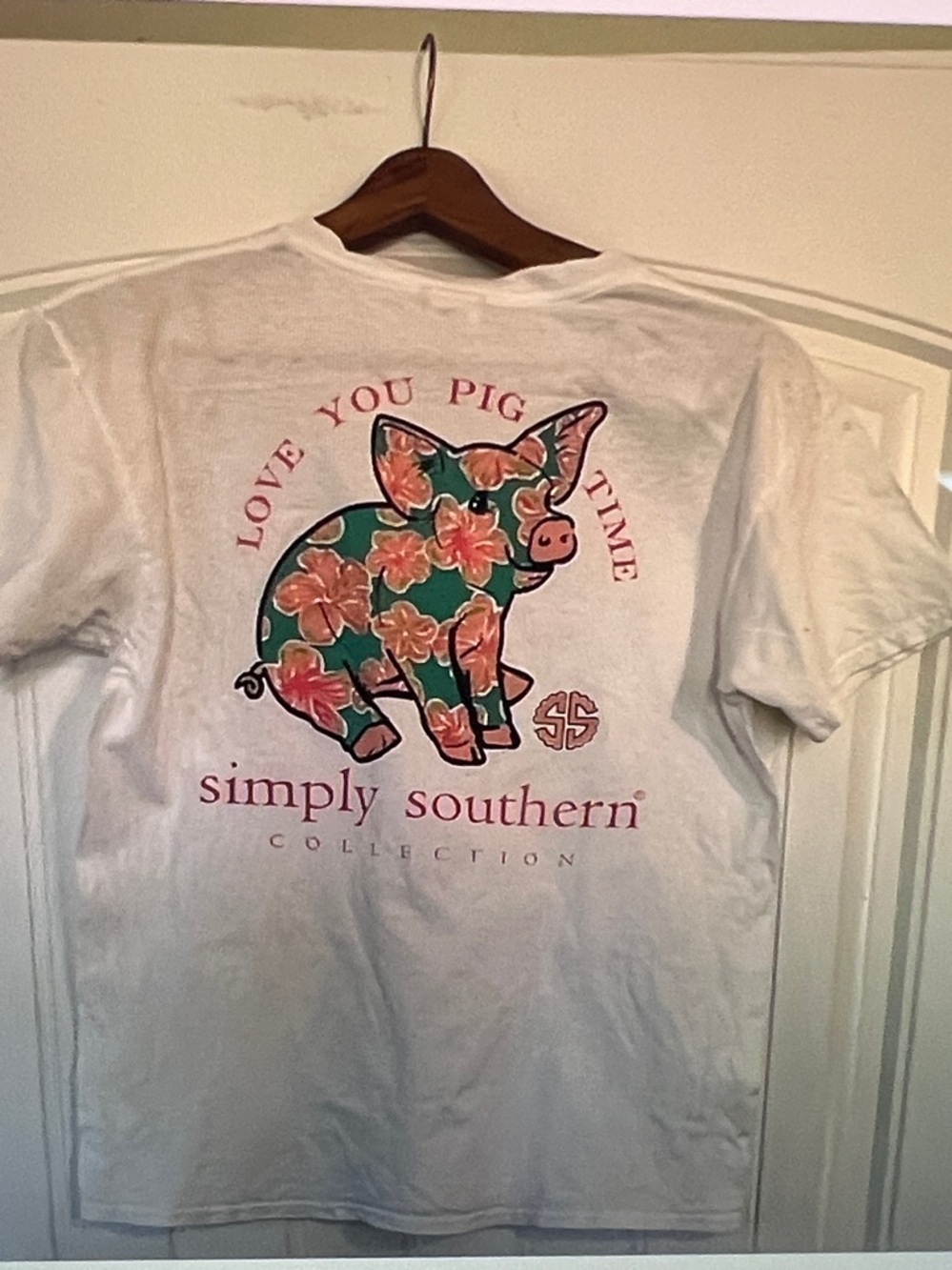 Simply Southern Love You Pig Time Floral T Shirt